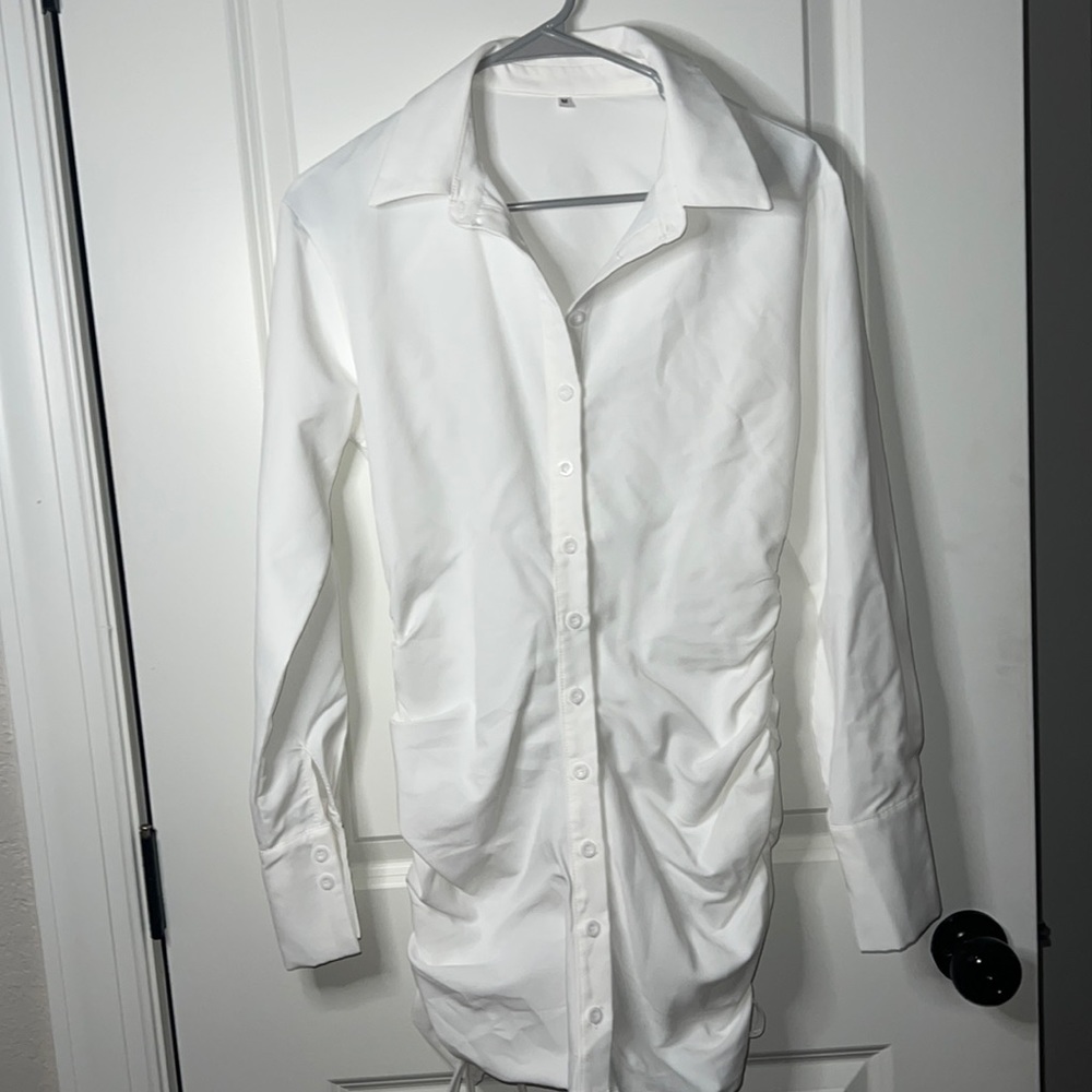 Shein Long sleeve button down dress.